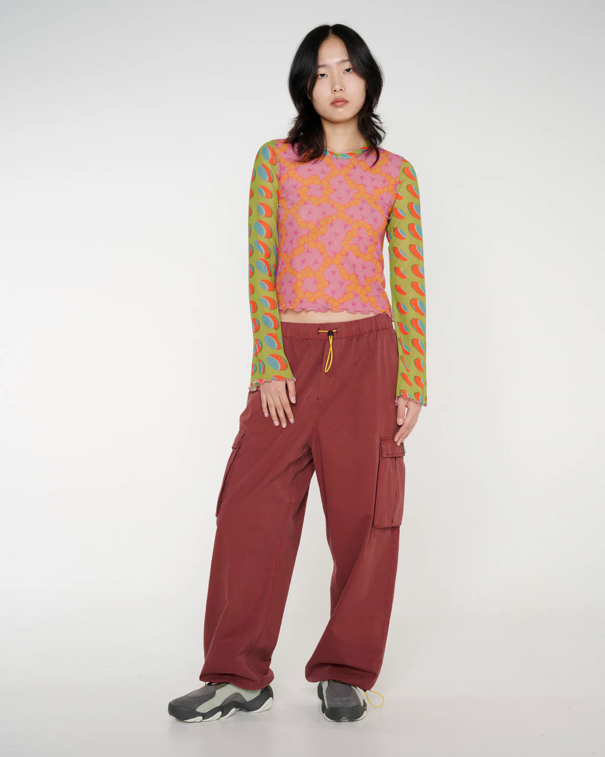 Dna Hypermesh Bell Sleeve Top - Multi