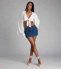 Mini Mood Activated Denim Skort