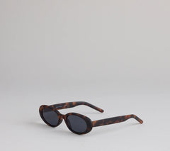 Retro Mood Tortoiseshell Oval Sunglasses