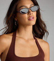 Retro Mood Tortoiseshell Oval Sunglasses