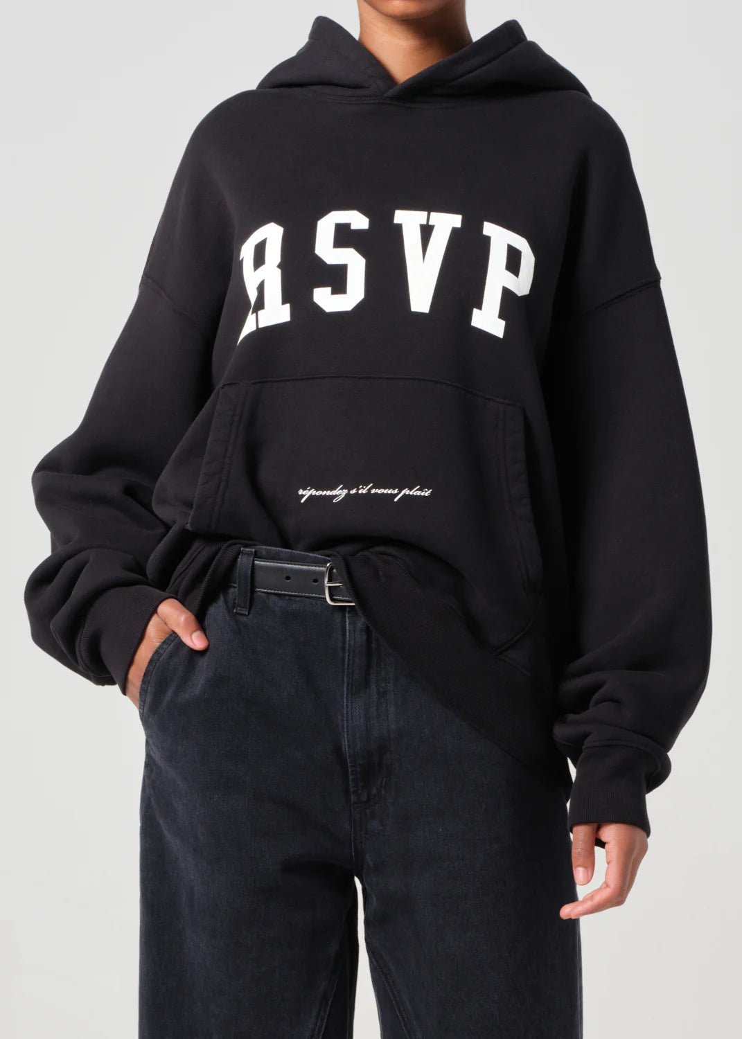 AGOLDE / RSVP Arch Logo Hoodie in Marker / Chalk