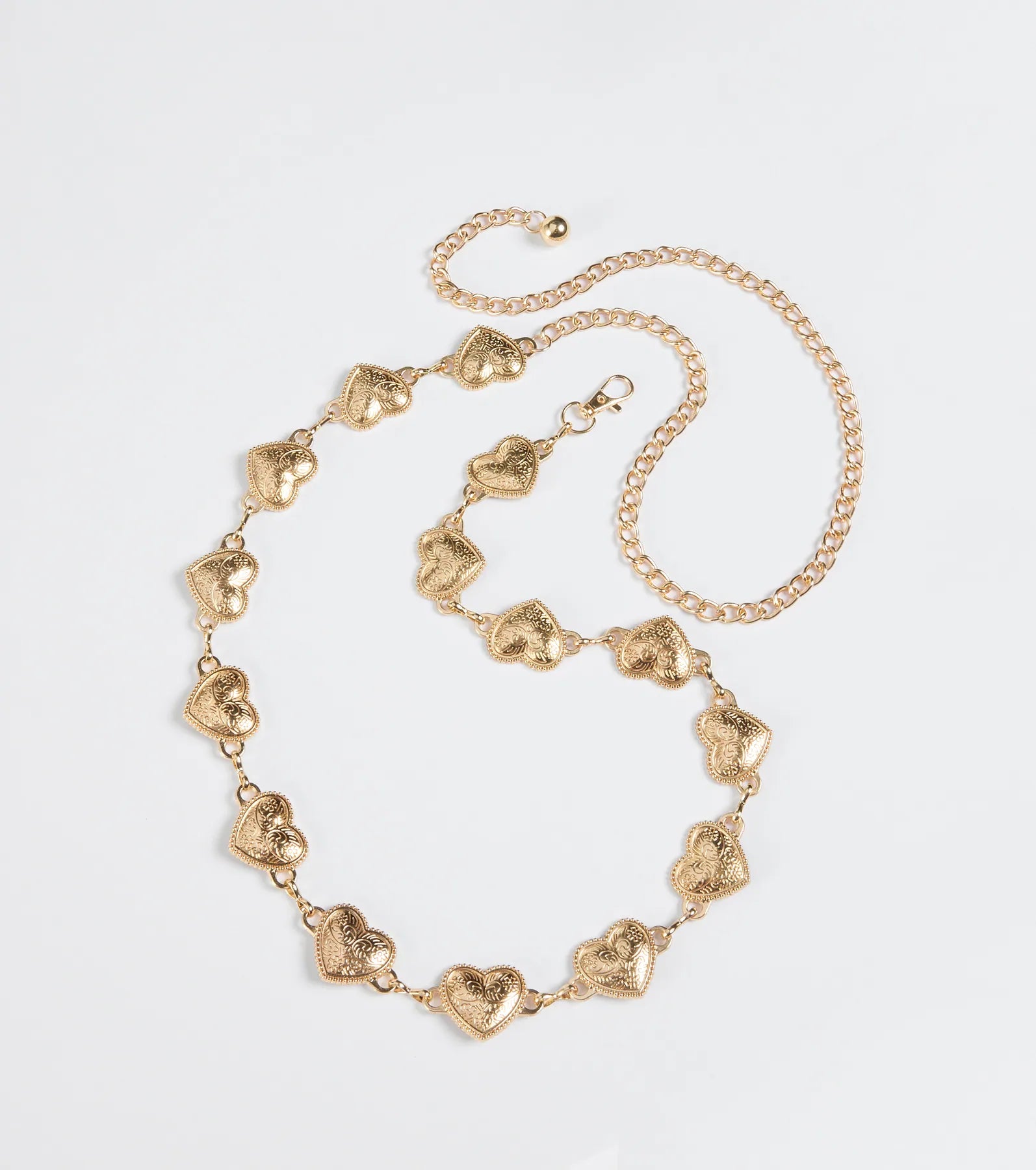 Western Cutie Concho Heart Chain Belt