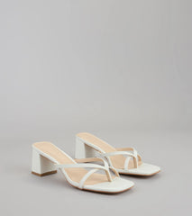 Can’t Talk, Busy Strutting Block Heel Mules