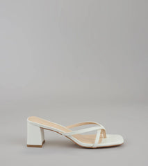 Can’t Talk, Busy Strutting Block Heel Mules
