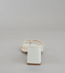 Can’t Talk, Busy Strutting Block Heel Mules
