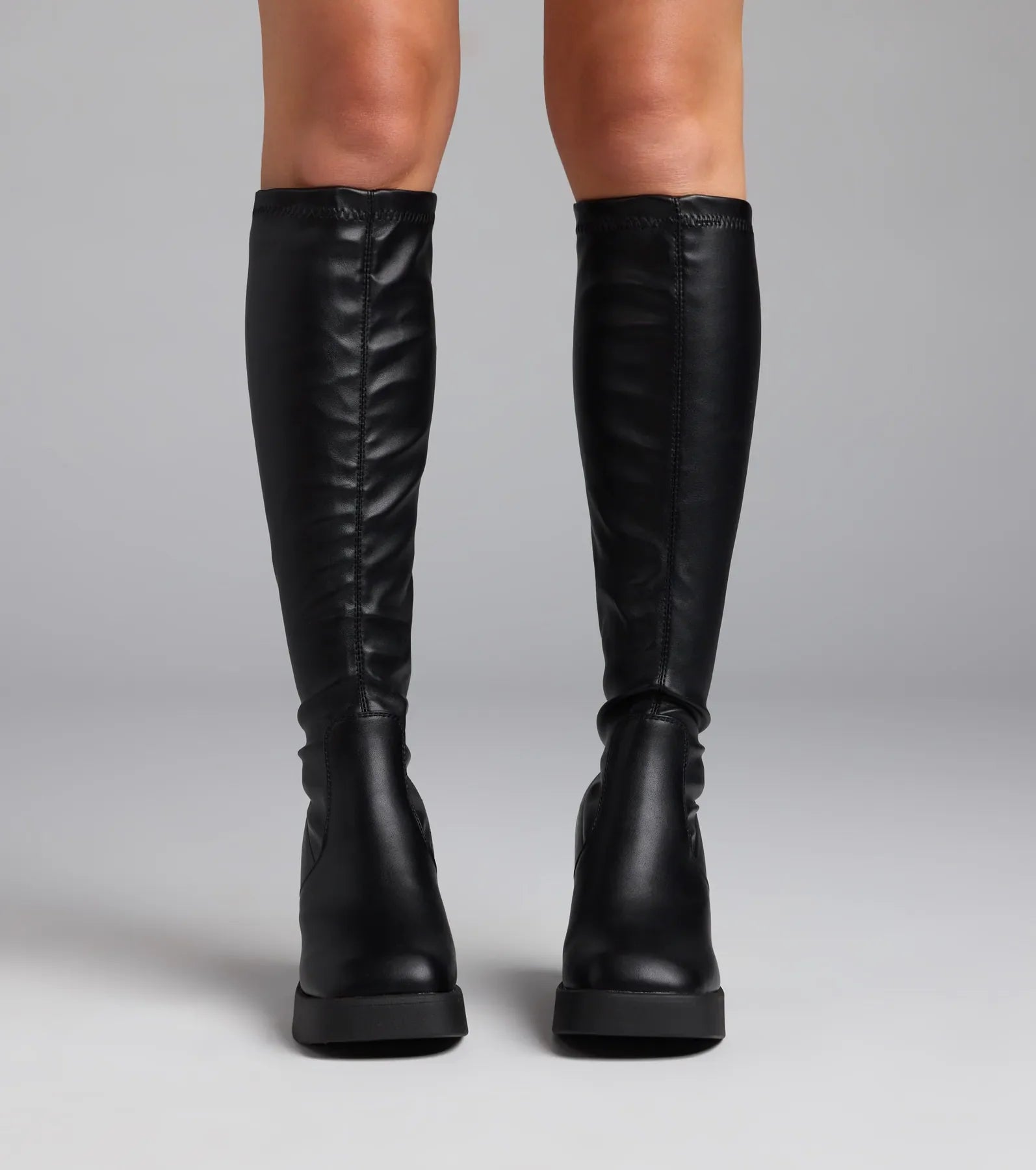 Step Out Platform Block Heel Boots