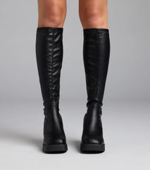 Step Out Platform Block Heel Boots