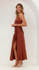 Elsa Midi Dress - Rust