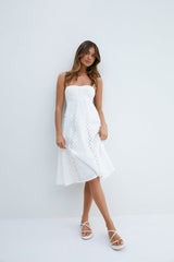 Celestial  Midi Dress White