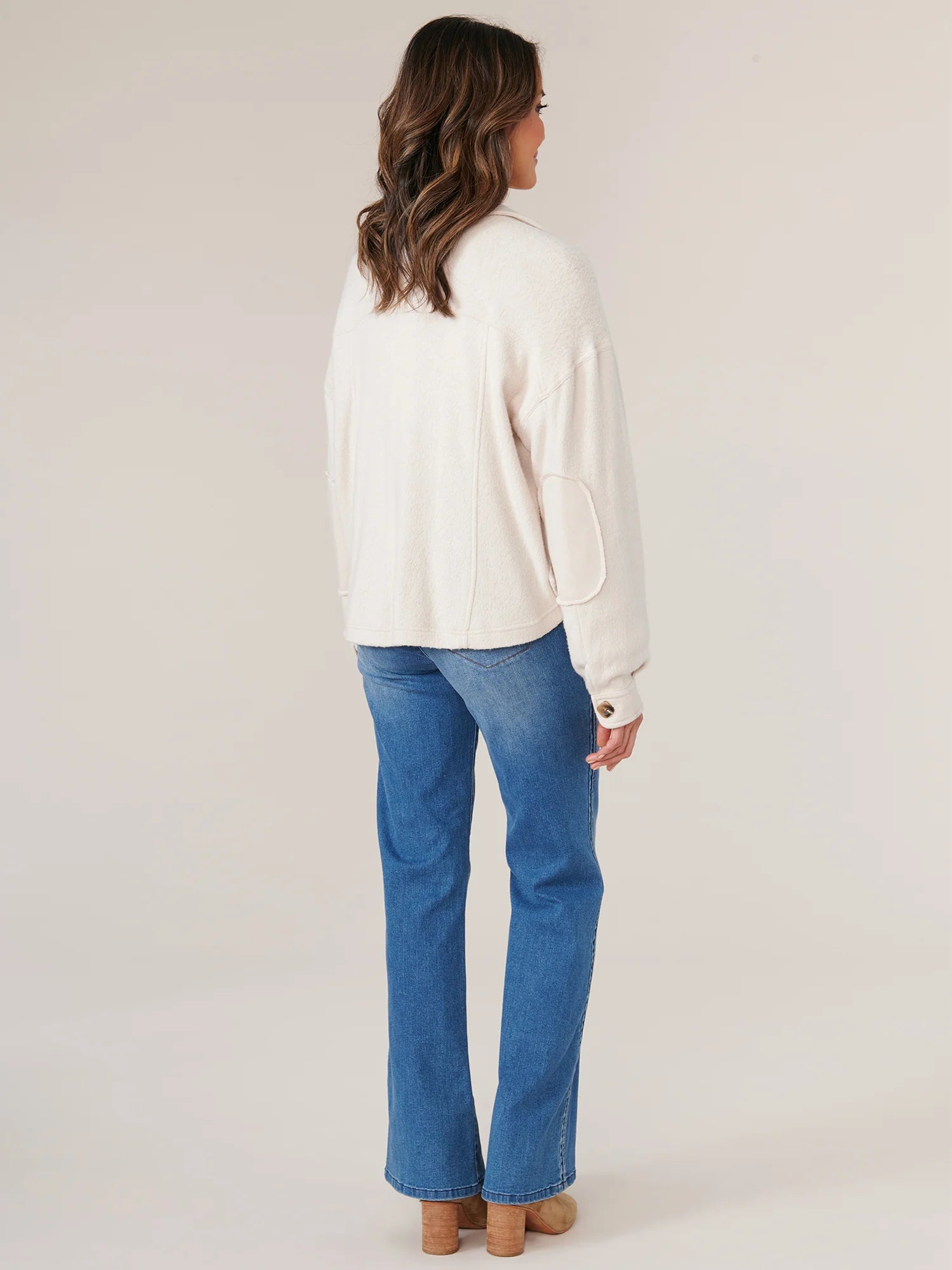 Long Sleeve Button Up Passimenterie Patch Pocket Cropped Jacket