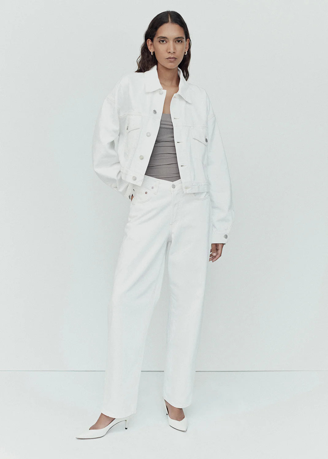 V-Waist Baggy in Milkshake