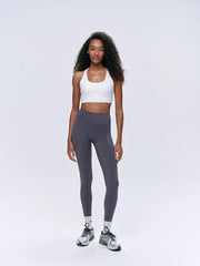 Ultimate Seam Detail Zip Pocket Leggings - Dark Grey