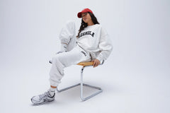 Varsity Sweatpants - Light Grey Melange/Black