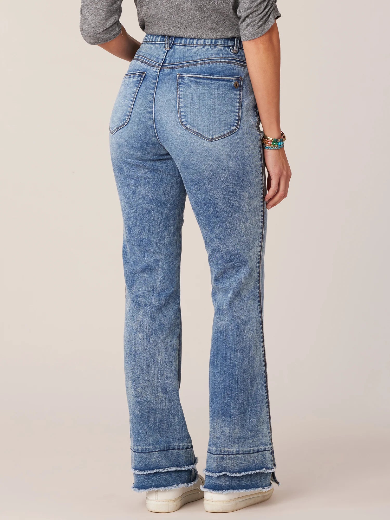 "Ab"solution® High Rise Itty Bitty More Double Fray Hem Jean