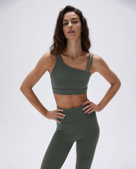 Ultimate Asymmetric Double Strap Bra - Sea Green