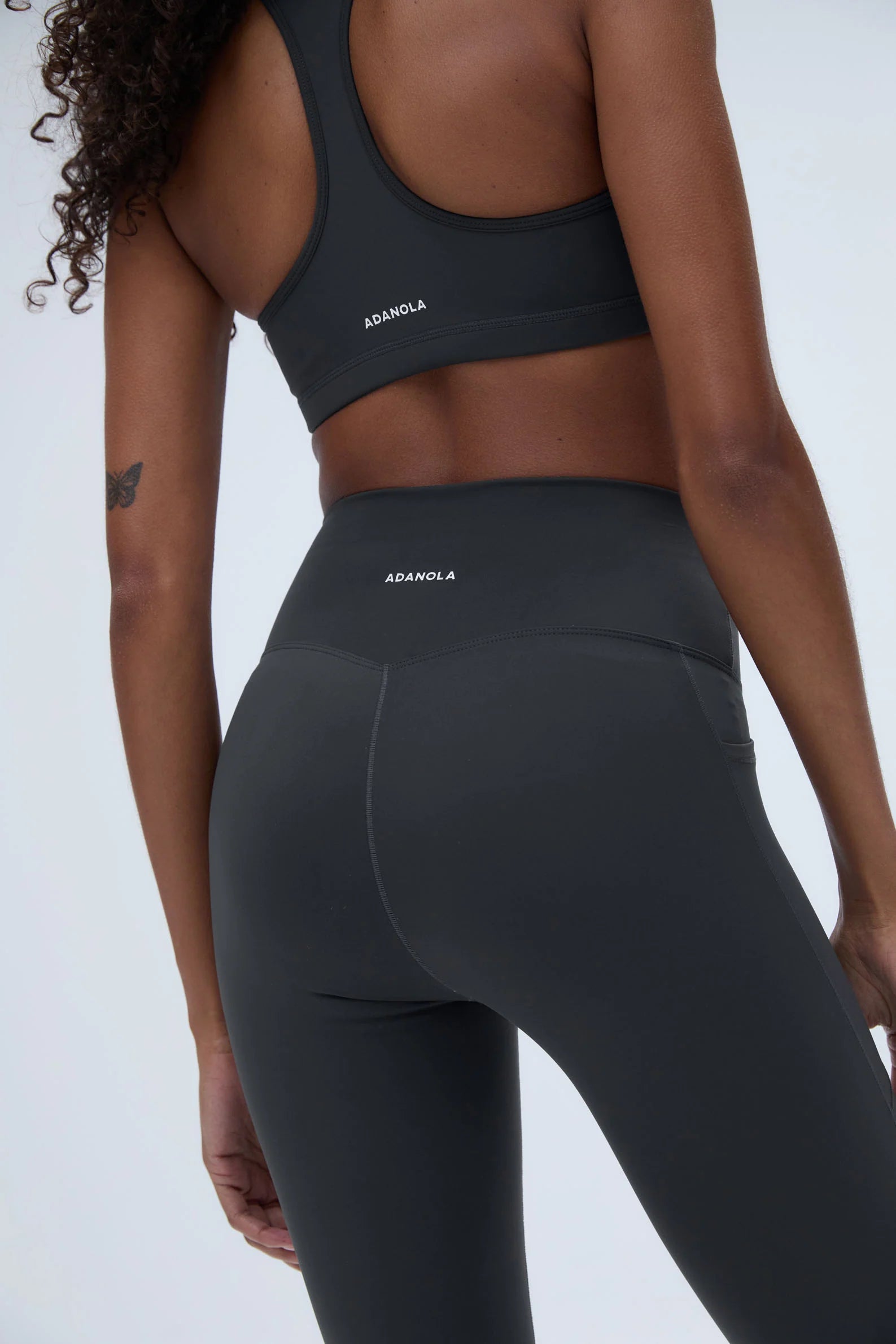 Ultimate Graphic Seam Detail Zip Pocket Leggings - Graphite Grey