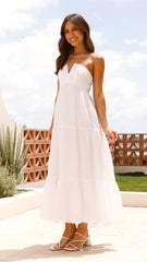 Taffeta Maxi Dress - White