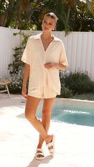 Eden Knit Top and Shorts Set - Yellow