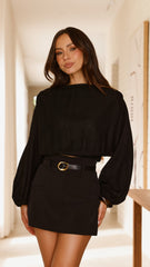 Katara Off Shoulder Top - Black