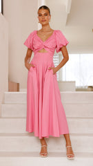 Christina Maxi Dress - Hot Pink