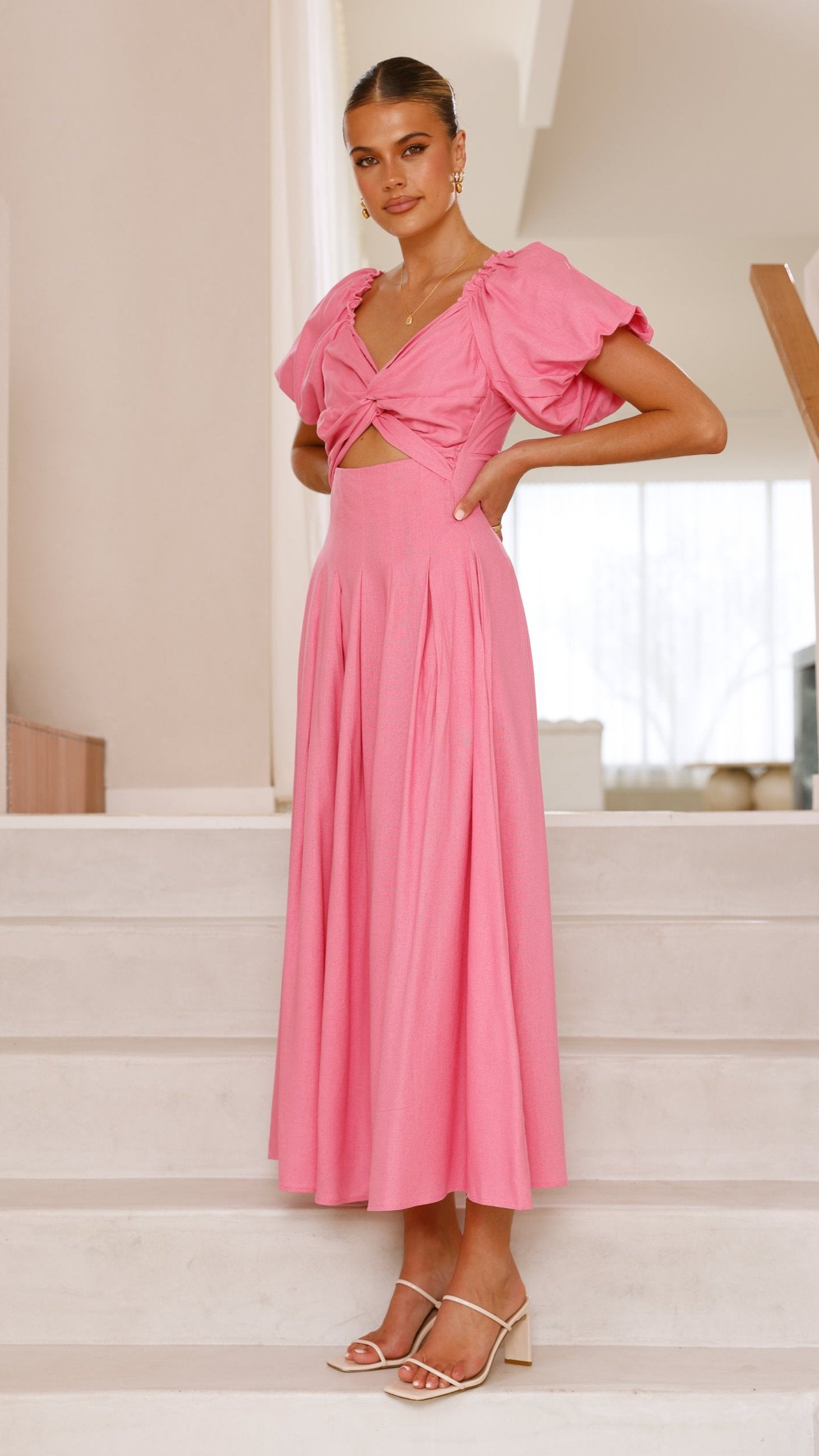 Christina Maxi Dress - Hot Pink