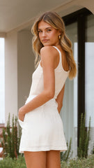 Maggie Mini Skirt - White