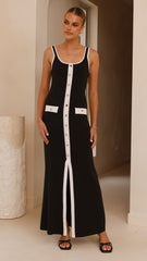 Rhi Maxi Dress - Black/White