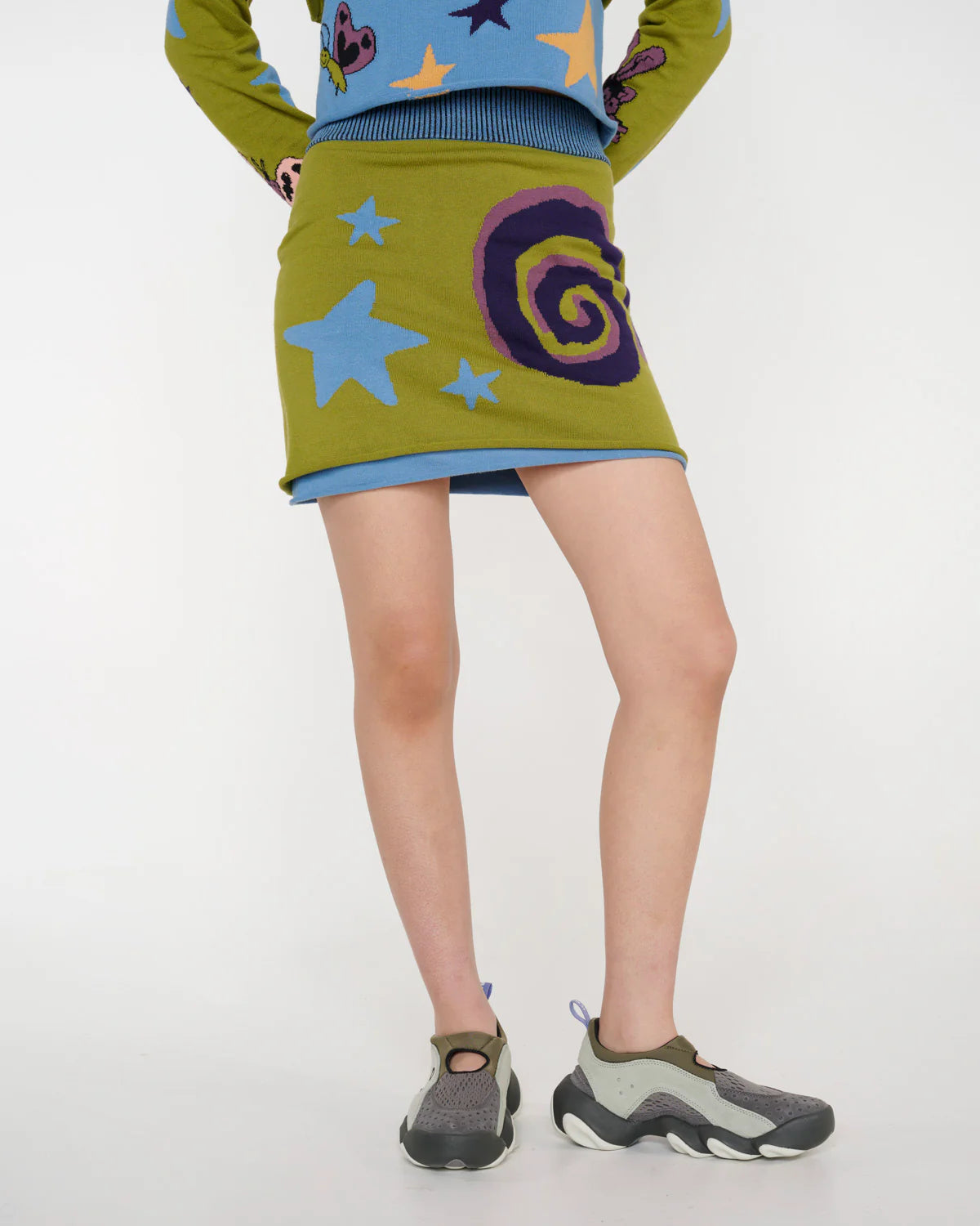 Buggin' Out Neppy Mini Skirt - Olive