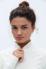 Ultimate Long Sleeve Quarter Zip Top - Marshmallow White