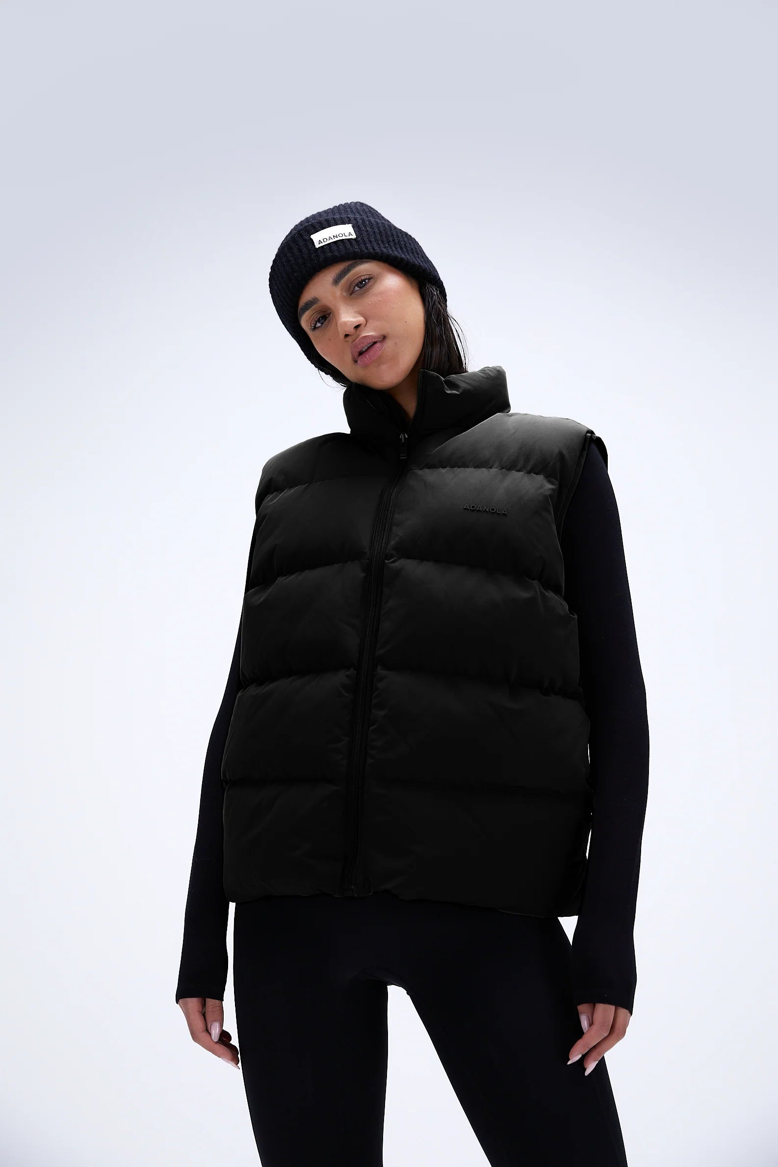 Padded Oversized Gilet - Black