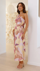 Lana Maxi Dress - Pink/Purple Floral