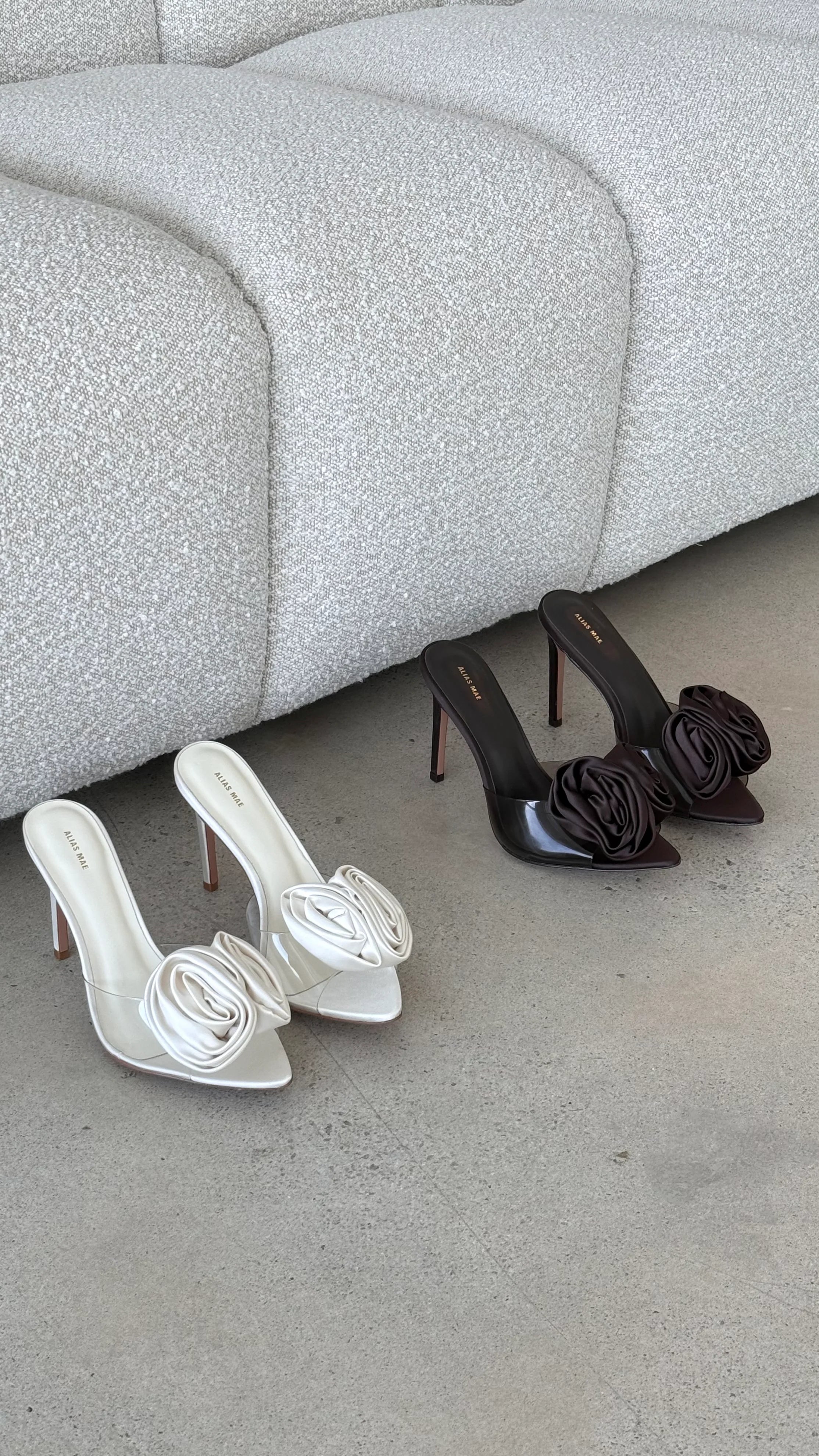 Casey Heel - Choc Satin