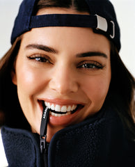 Oversized Pocket Zip Through Fleece - Navy Blue