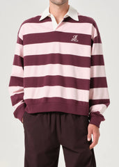 AGOLDE / RSVP Rugby in Pink / Burgundy