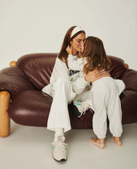 Mini Varsity Sweatpants - Light Grey Melange/Black