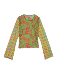 Dna Hypermesh Bell Sleeve Top - Multi