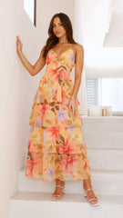 Kelli Maxi Dress - Yellow Floral