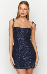 Penny Lane Navy Sequin Mini Dress