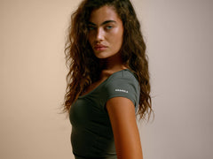 Ultimate Scoop Neck Cap Sleeve Top - Sea Green