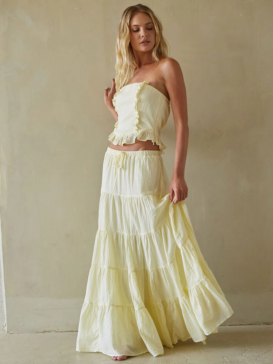 Simona Ruffle Tube Top