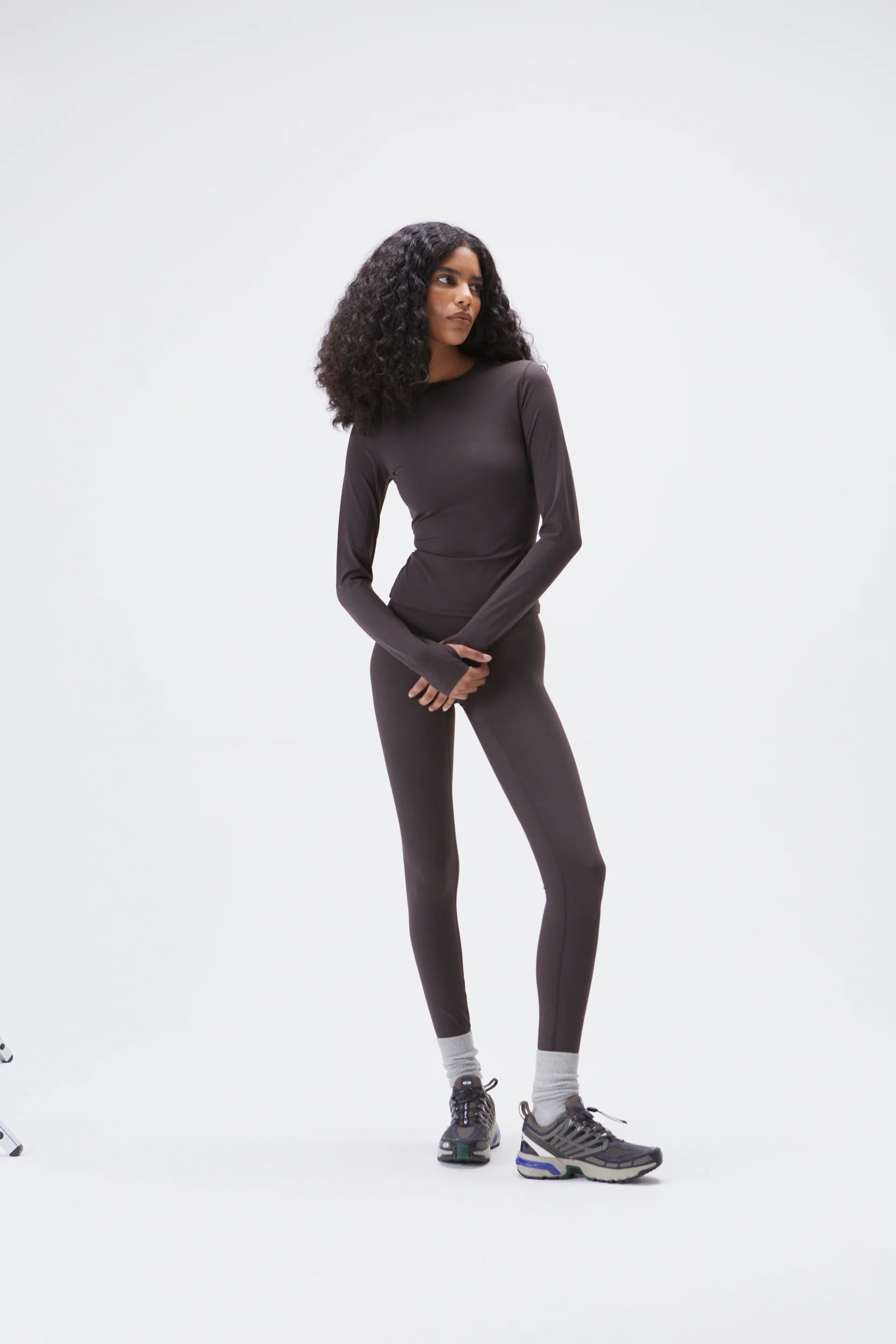 Ultimate Long Sleeve Top - Coffee Bean