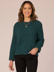 Long Sleeve Double Banded Round Neck Sweater