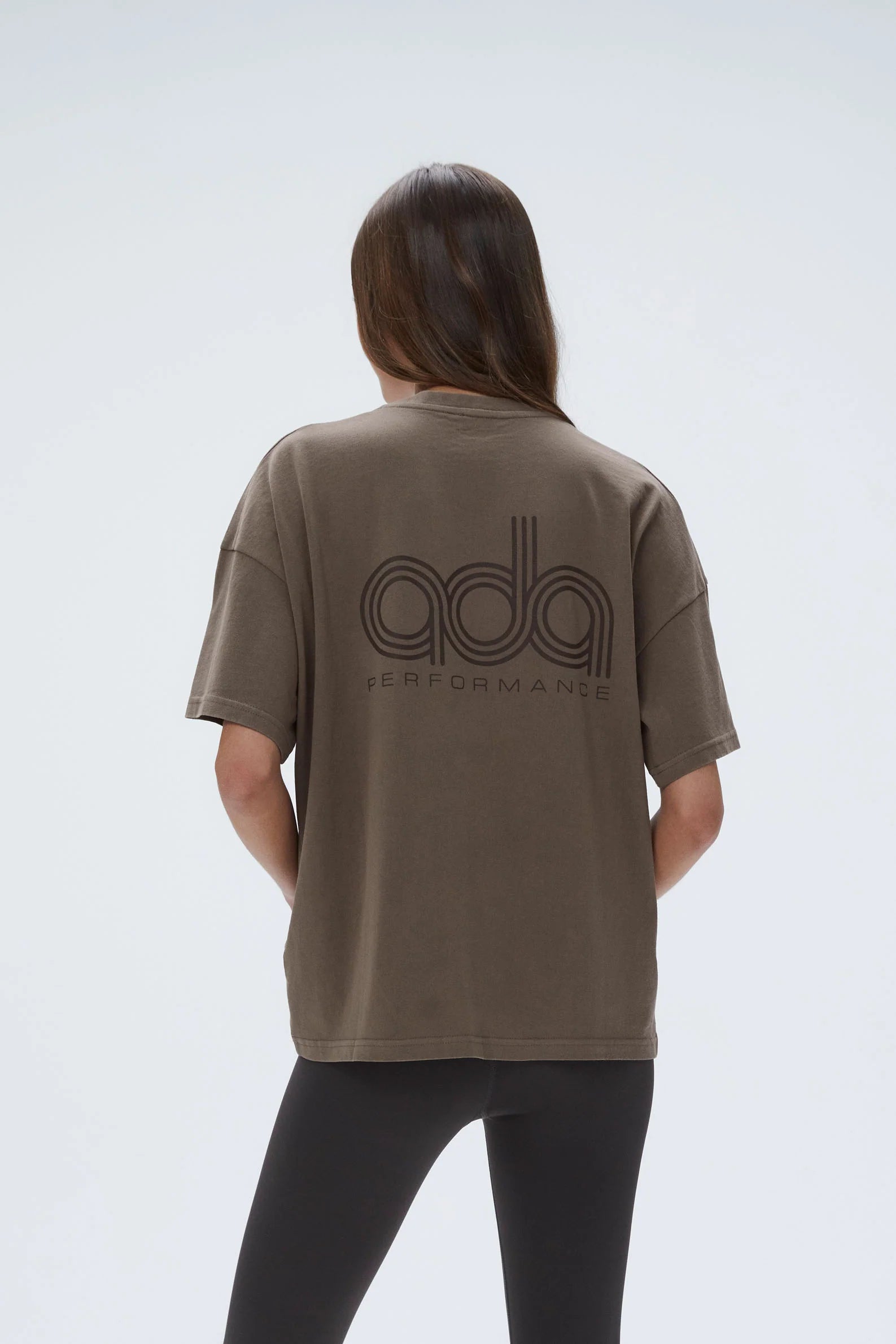 Performance Washed Short Sleeve Drop Shoulder T-shirt - Cocoa Brown