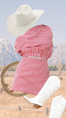 Jeane Top - Red Gingham