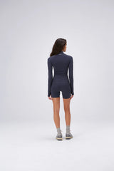 Ultimate Long Sleeve Zip Up Top - Midnight Blue