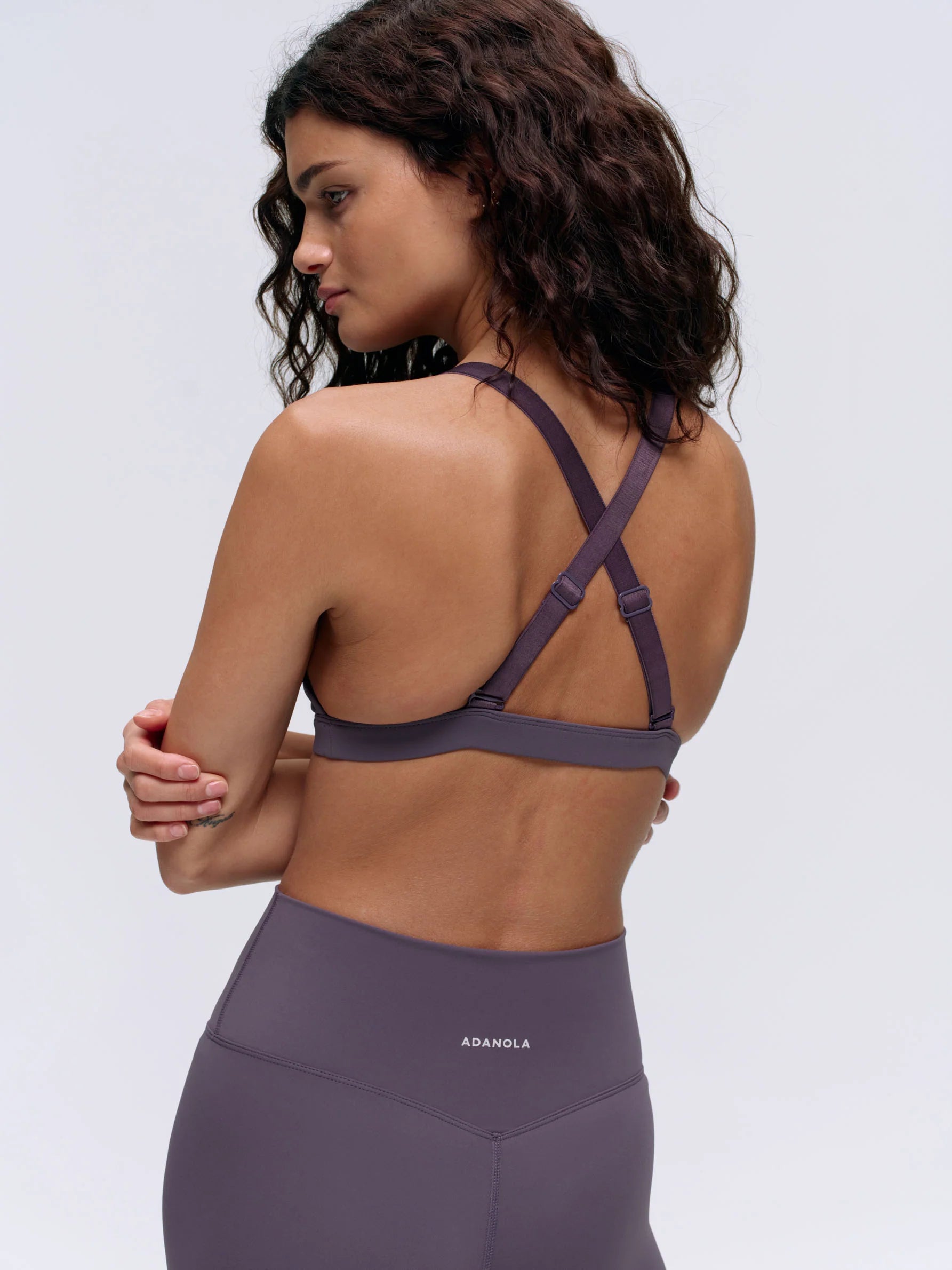 Ultimate Triangle Cross Back Bra - Violet Purple