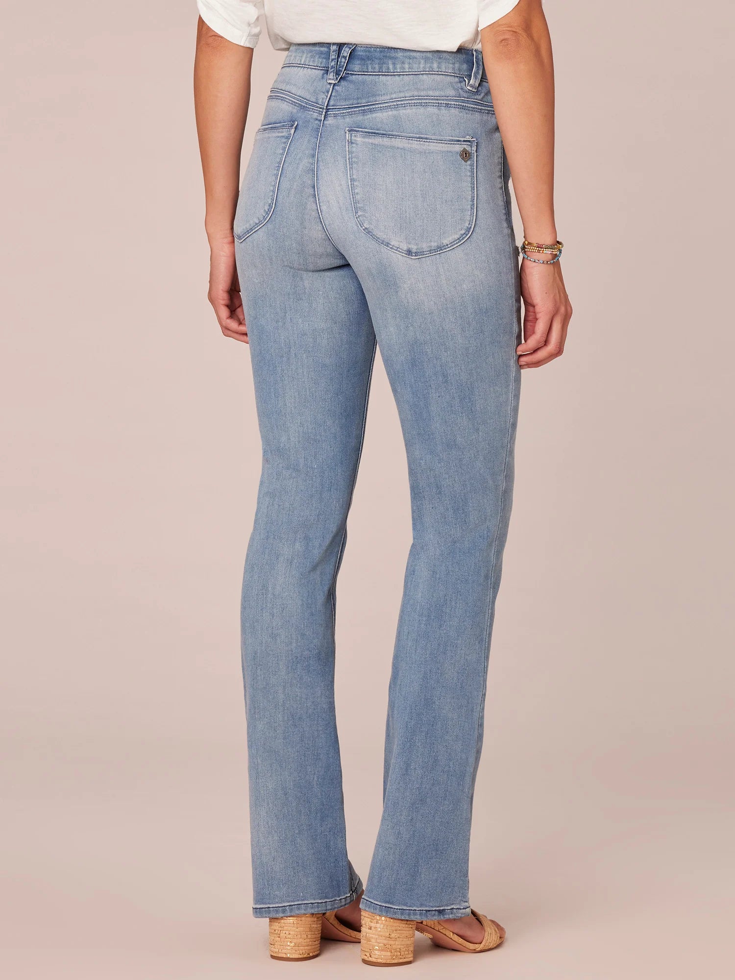 "Ab"solution® High Rise Itty Bitty Bootcut Light Blue Jeans