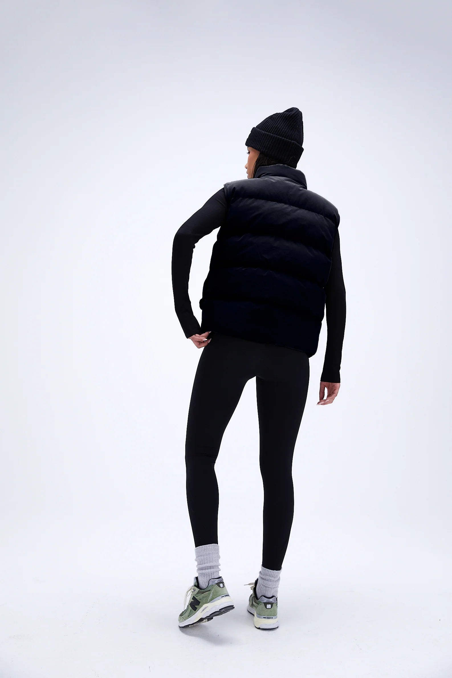 Padded Oversized Gilet - Black
