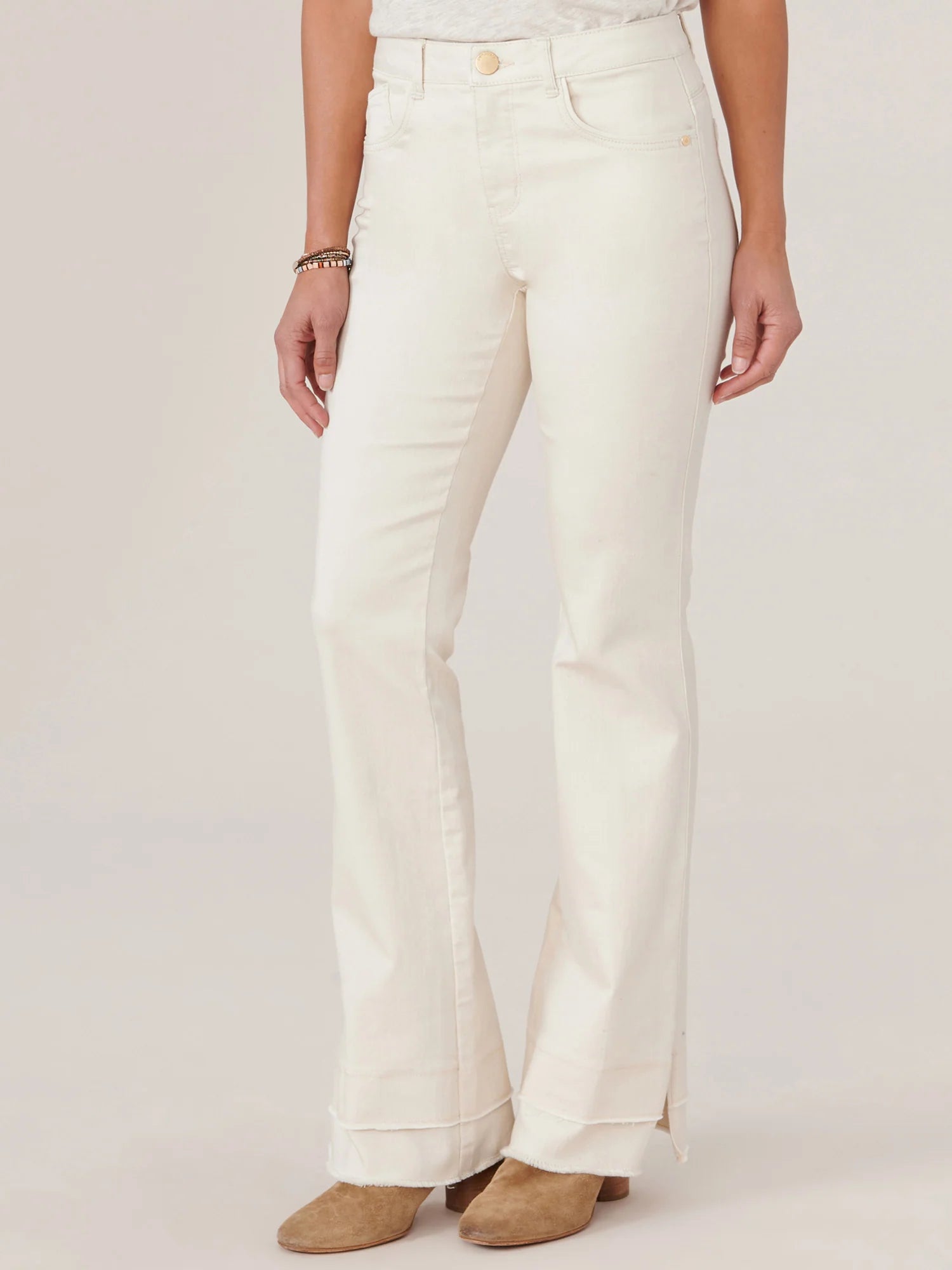"Ab"solution® High Rise Itty Bitty More Boot with Double Fray Hem