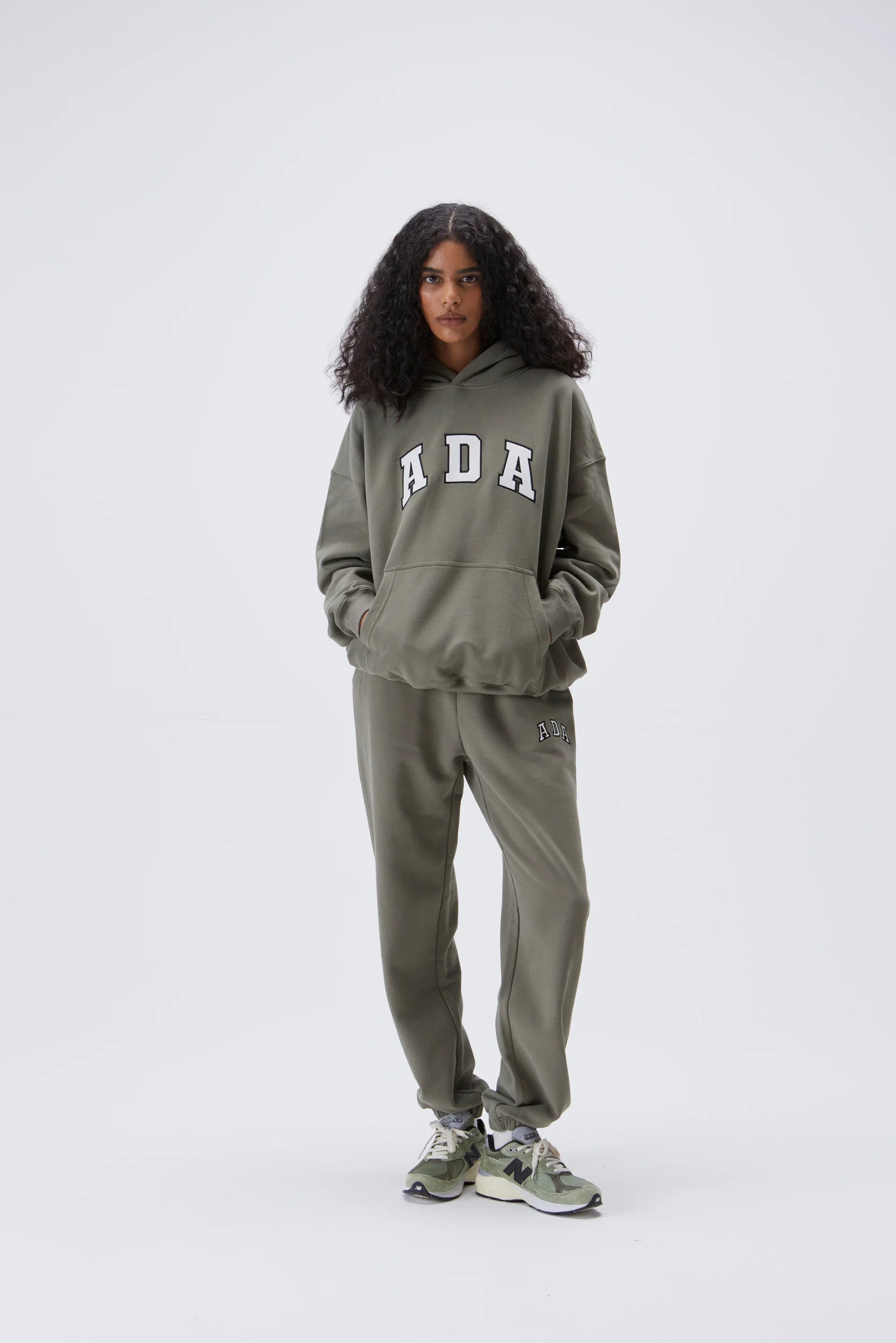 ADA Oversized Hoodie - Olive Green